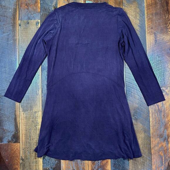 Dolan Left Coast Collection by Anthropologie Eggplant Dress Pockets Size Medium - Picture 5 of 8